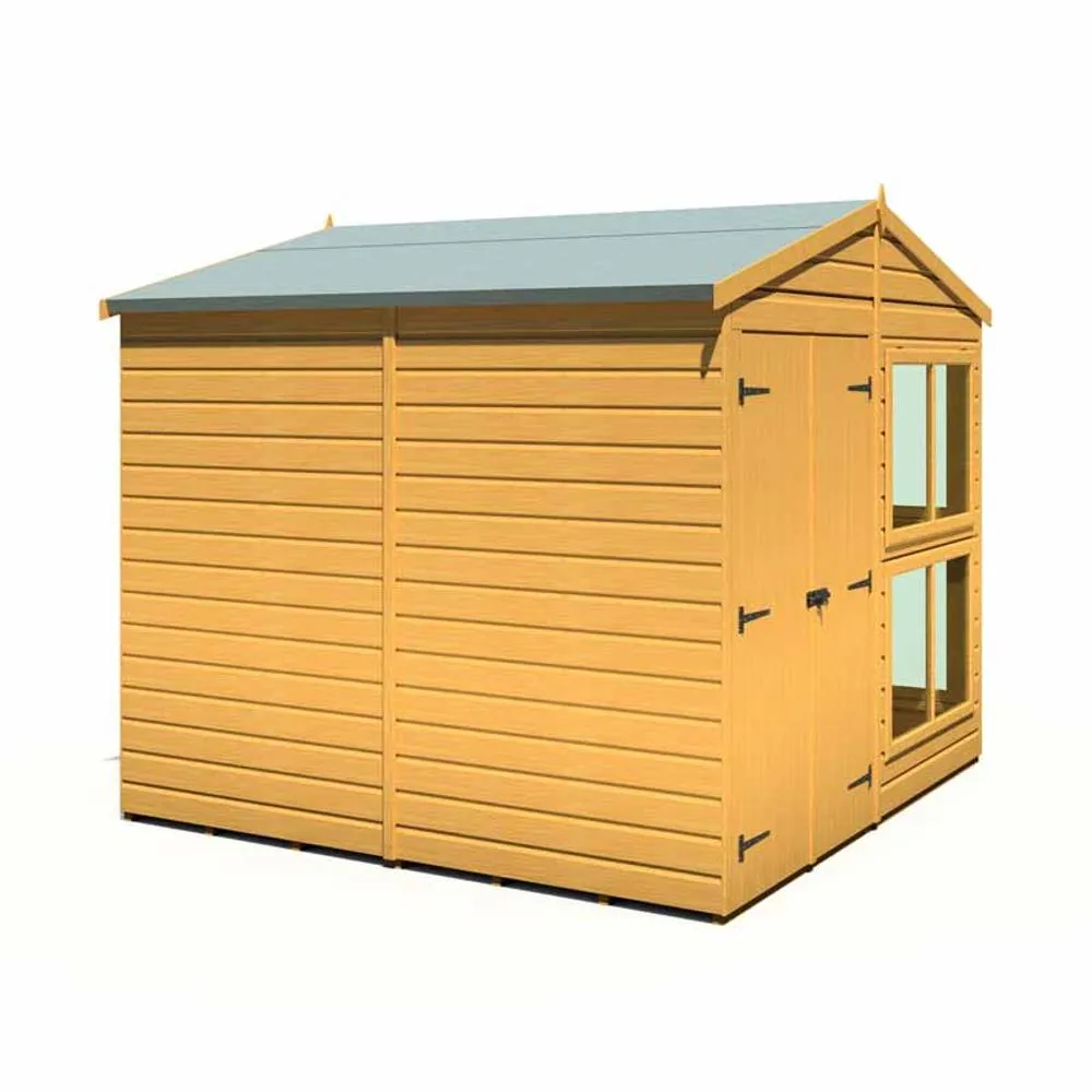 Shires Sun Hut 8 x 8 Feet Potting Shed - L238 x W244.8 x H222.5 cm in Brown 5