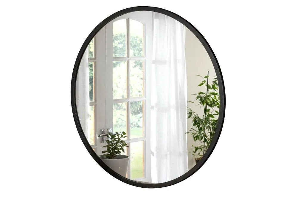 Yearn Mirrors Yearn Round Wall Mirror Black 90cm 2