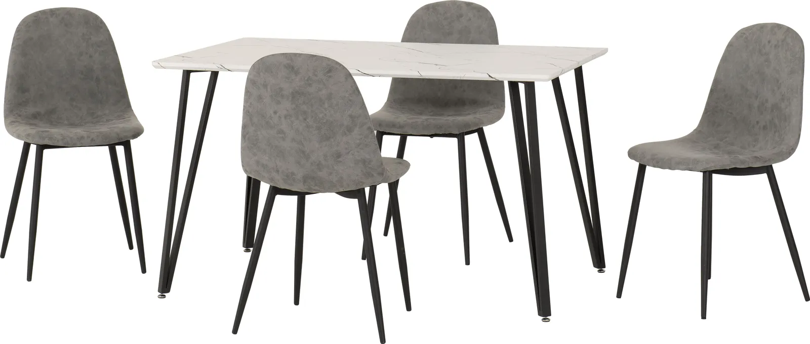 Seconique Marlow & Athens Dining Set in Grey 2