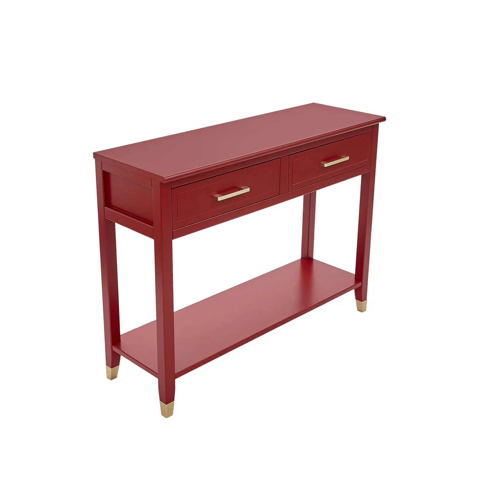 Cabinet Bits Palazzi 2 Drawer Console Table in Red 4
