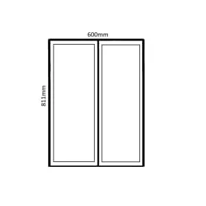 Wickes Winsford Dust Grey Slimline Depth Wall Unit - 600mm 2