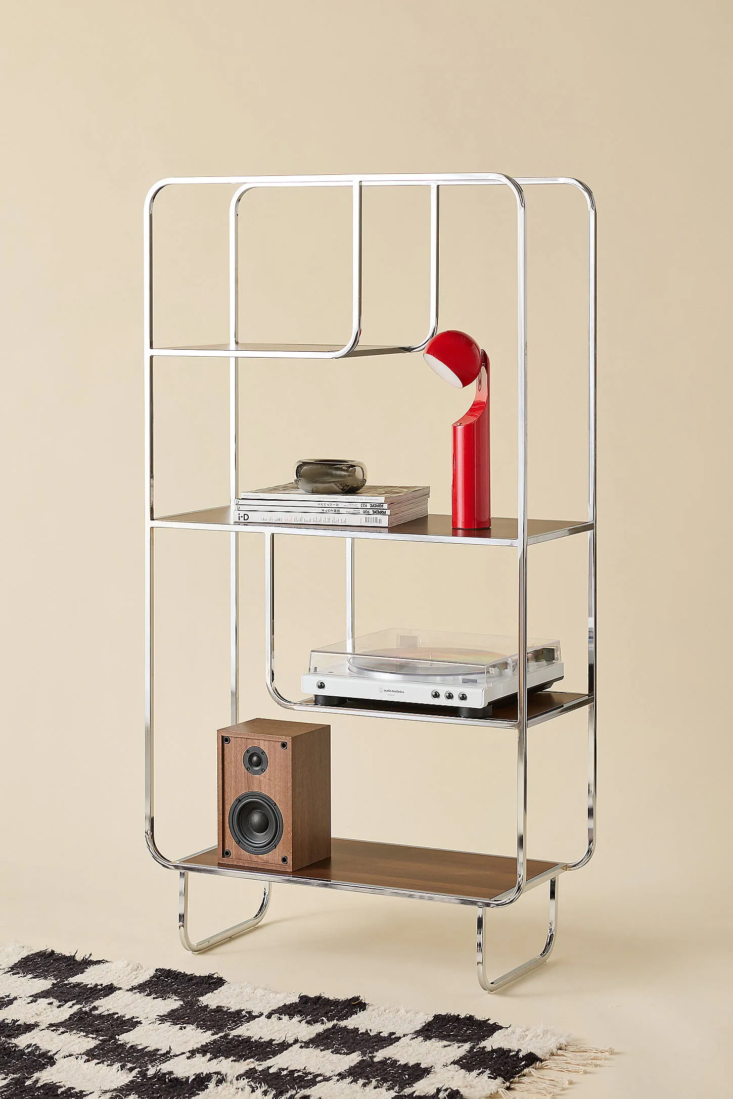 Alana Chrome Bookshelf - Silver ALL