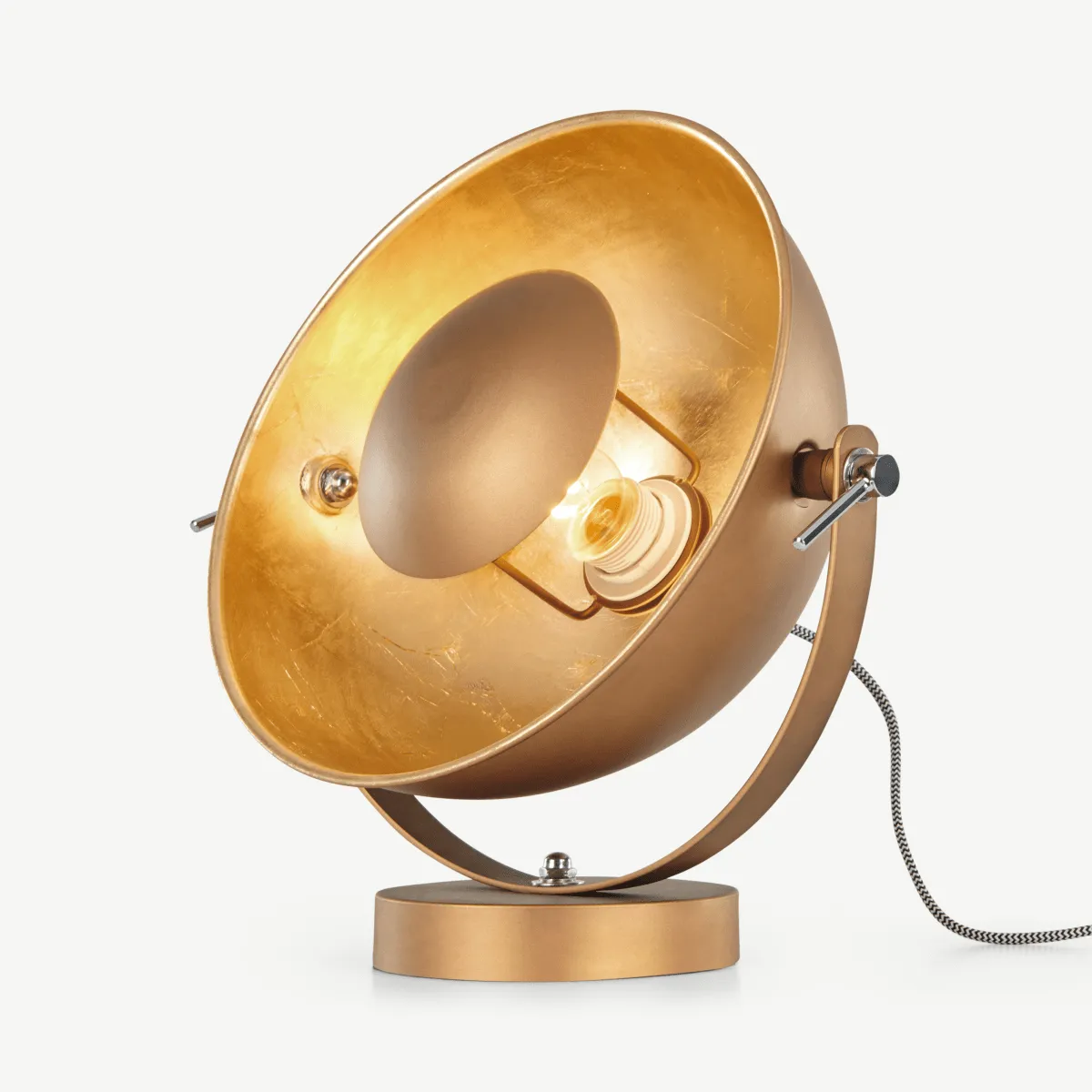 Chicago Table Lamp, Antique Copper & Gold