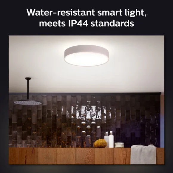 Philips HUE Devere Medium Smart LED Bathroom Flush Ceiling Light 4