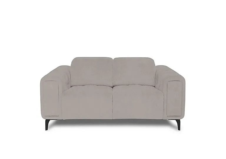 Elphaba Fabric 2 Seater Sofa with Storage Arms - Opulence Silver