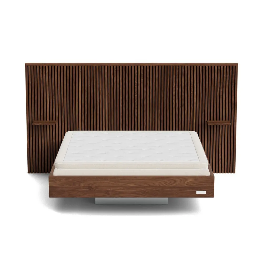 Carpe Diem Beds Hällsö Bed Set Superking Medium Lilla Mat Lux Topper Pinno Headboard Walnut Loop Oyster 2