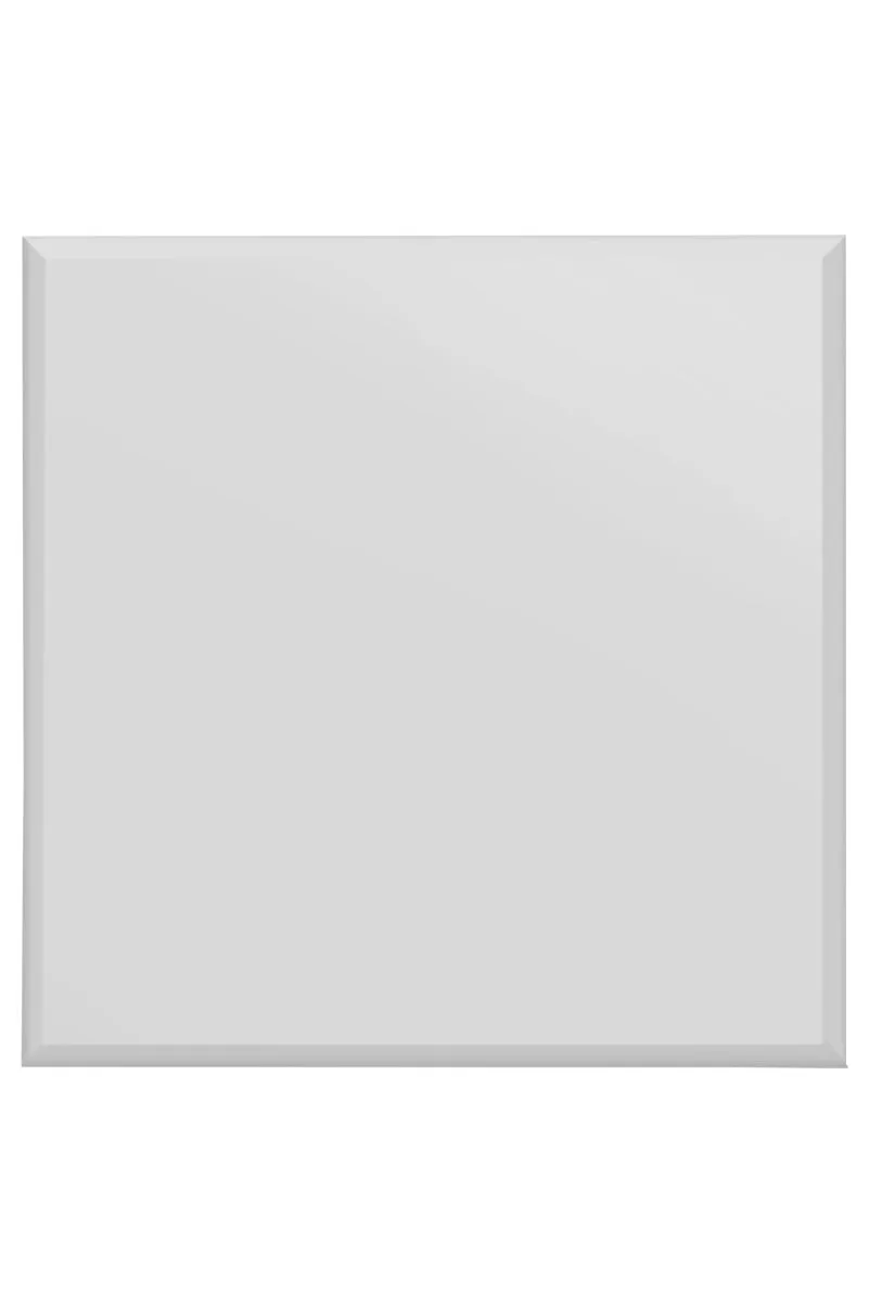 MirrorOutlet All Glass Modern Bevelled Square Wall Mirror 24" X 24" (60x60CM) in Silver