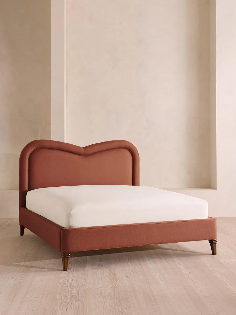 Keira Bed, Super king, Linen, Sienna
