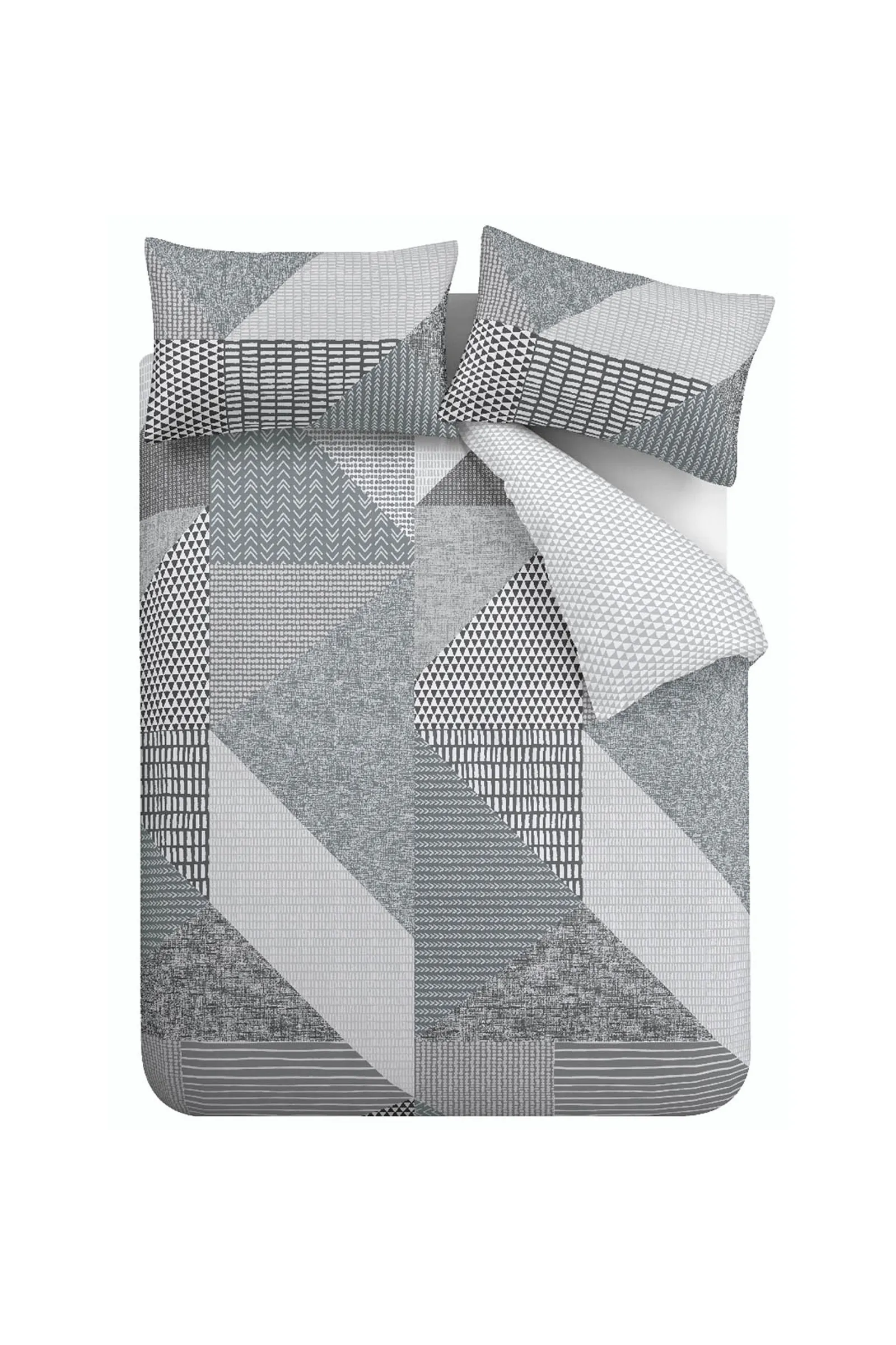 Catherine Lansfield 'Larsson Geo' Duvet Set in Grey 5