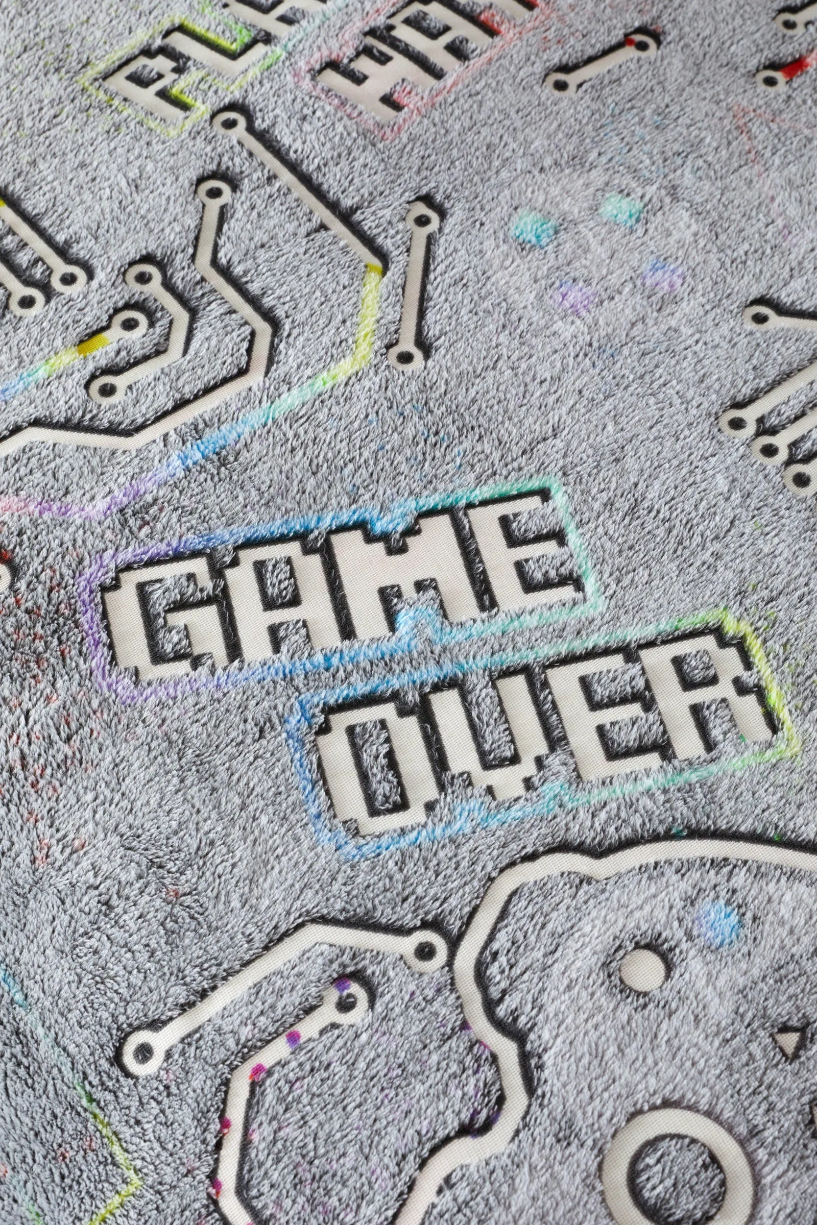 Catherine Lansfield 'Game Over' Glow in the Dark Fleece Duvet Cover Set in Black 5