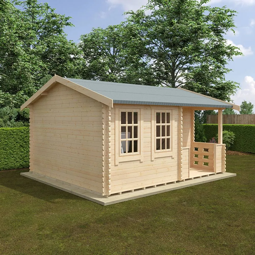 Buttercup Farm 16x14 The Gyles 44mm Cabin - L475 x W415 x H282.2 cm in Natural 4