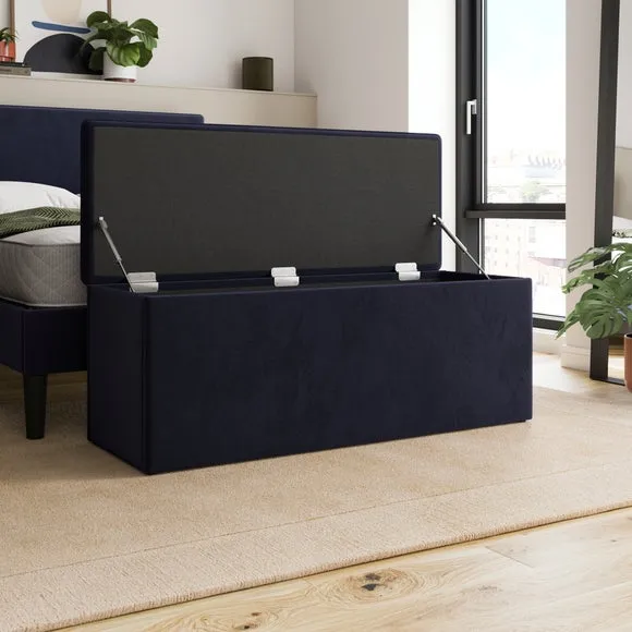 Olton Velvet End of Bed Storage Ottoman 2