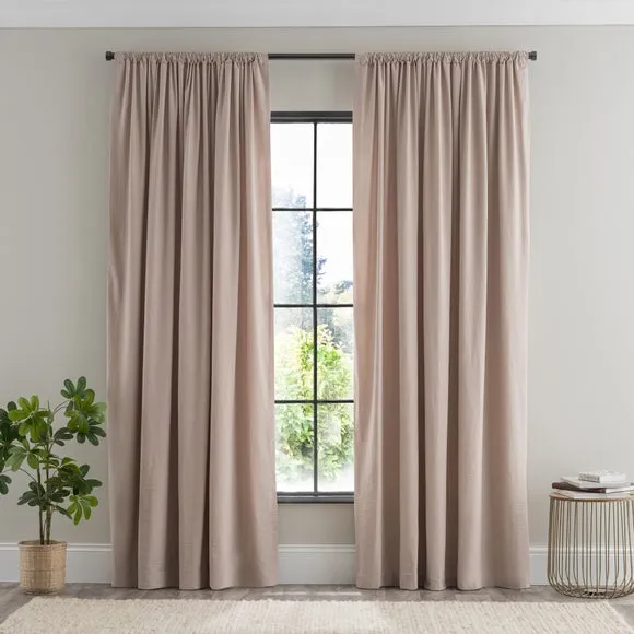 Newston Waffle 100% Cotton Slot Top Curtains 2