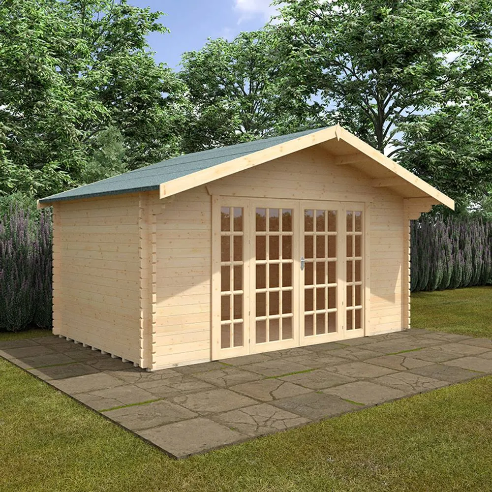 Buttercup Farm 10x16 Balmoral 44mm Cabin - L295 x W475 x H292.6 cm in Natural 2
