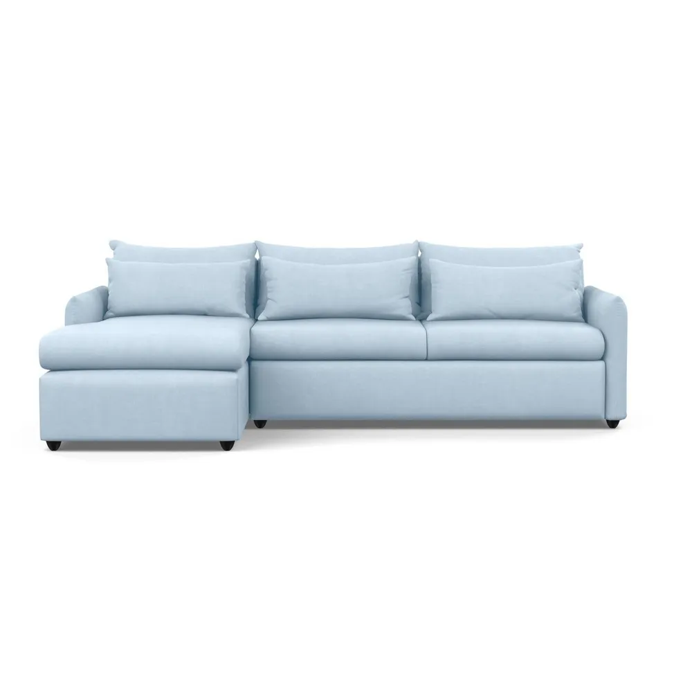 Heal's Pillow Large Left Hand Corner Chaise Capelo Linen-Cotton Sea Shanty
