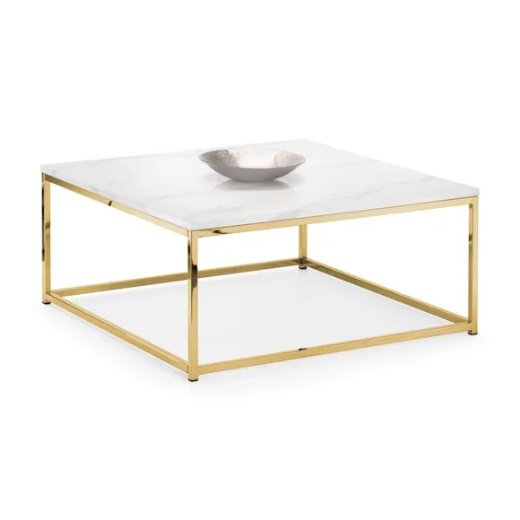 Scala Coffee Table, Gold and Marble Effect 2