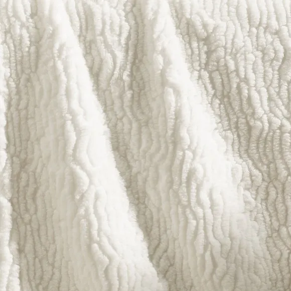 Textured Wave Fur Throw Blanket 150cm x 200cm 3