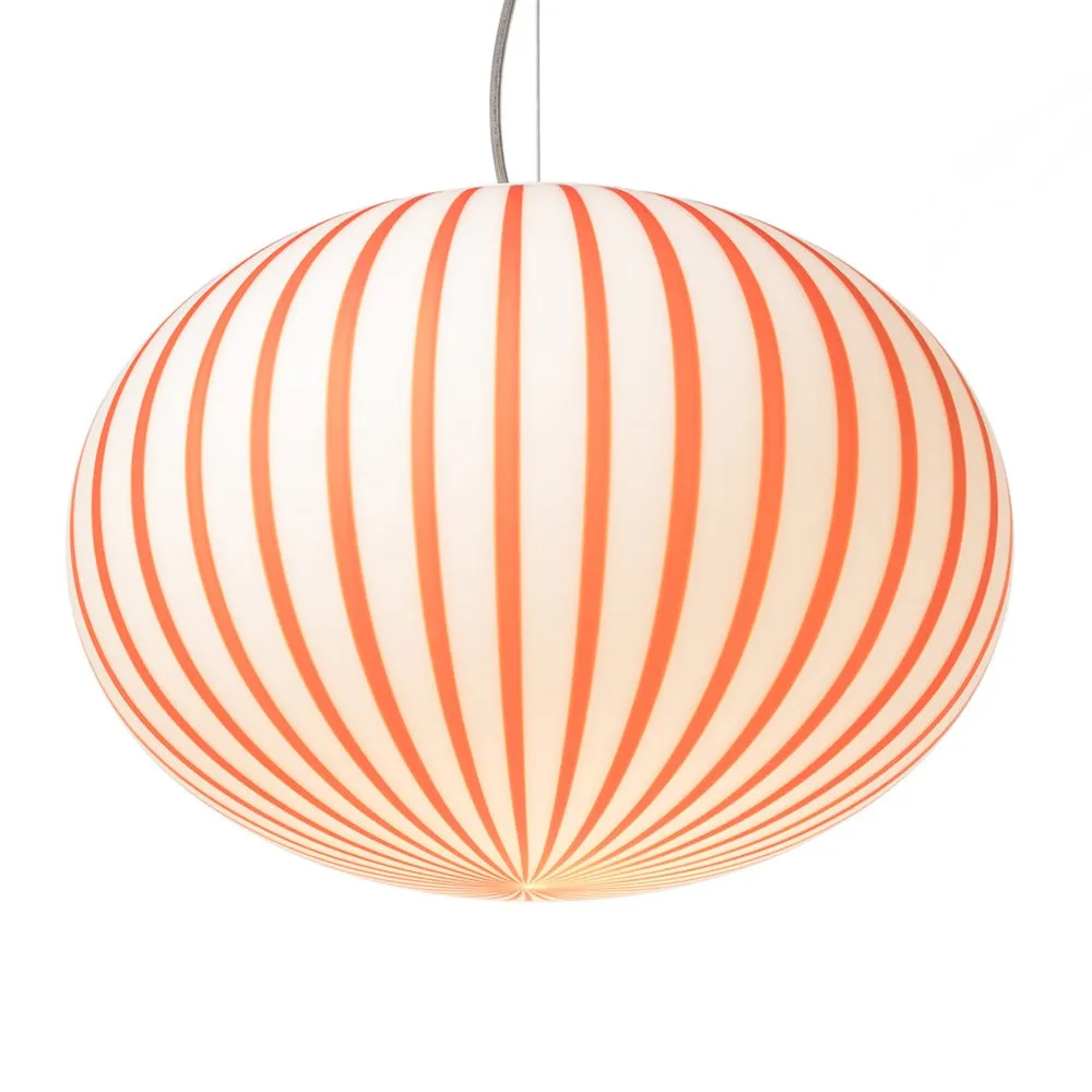 Established & Sons Filigrana S4 Ellipse Pendant Light White/Red 2
