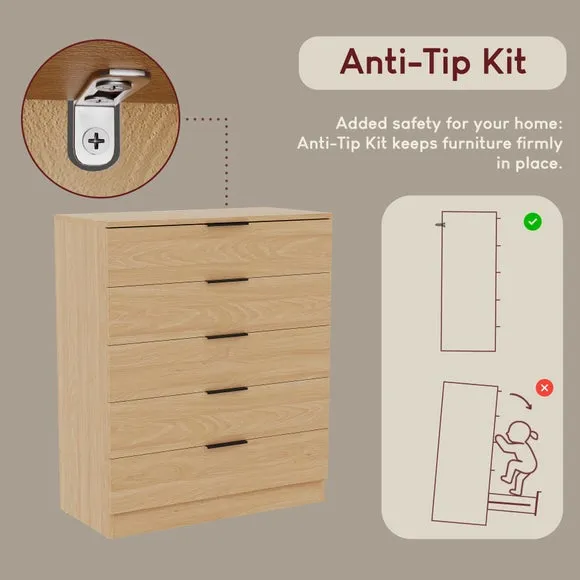Hayes 5 Drawer Chest 5