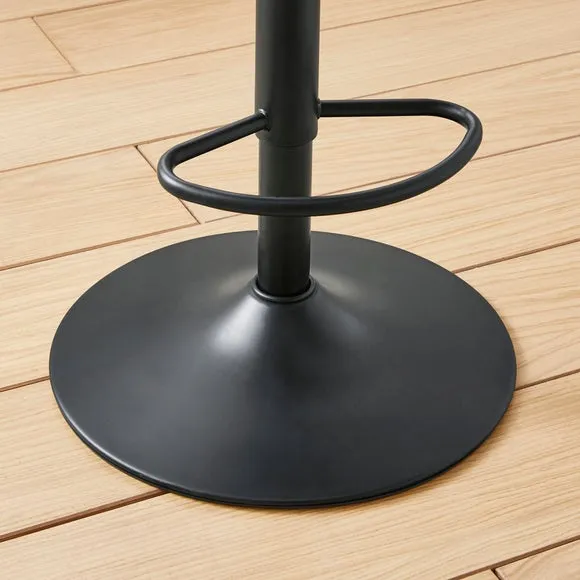 Donte Adjustable Height Swivel Bar Stool, Faux Leather 4