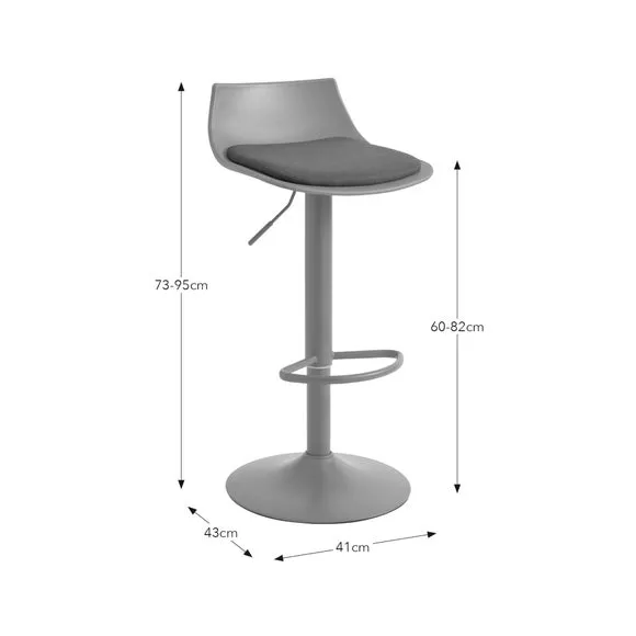 Dallis Height Adjustable Barstool, Fabric 6
