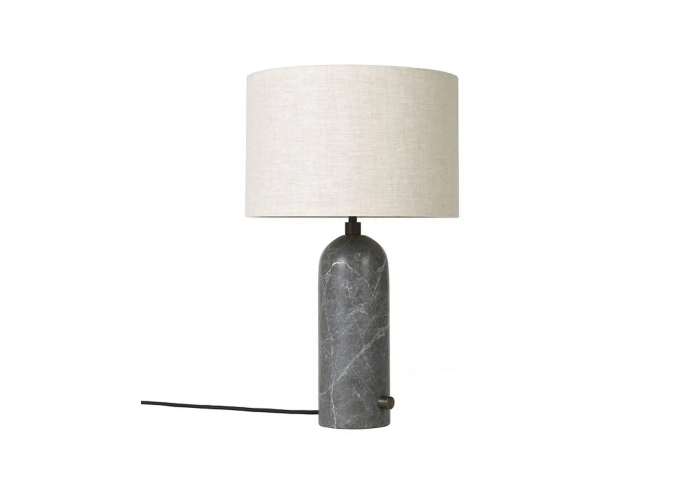 Gubi Gravity Table Lamp Small Grey Marble Base Canvas Shade 1
