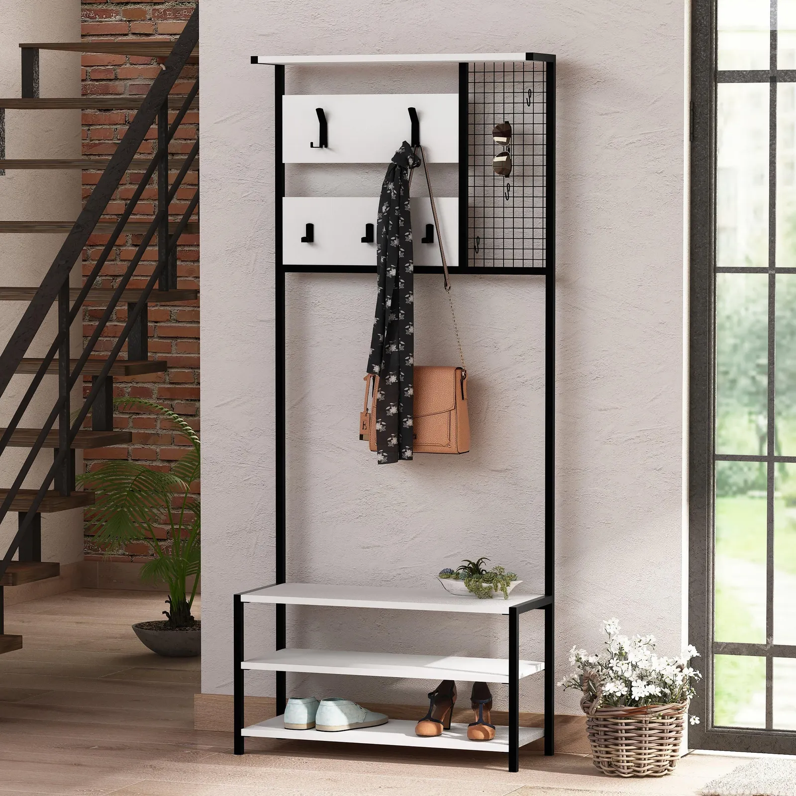 GFW Shifnal Hallway Storage Unit in White