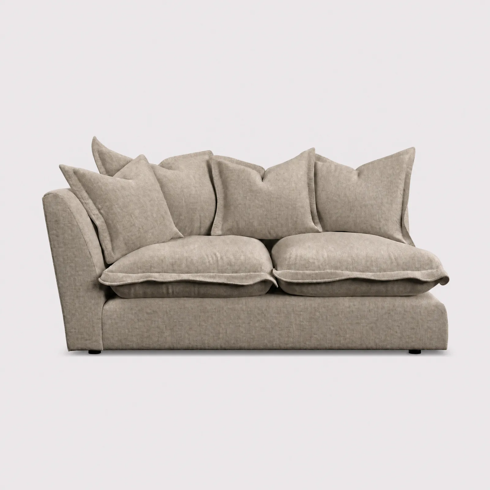 Odyssey 2 Seater With 1 Arm Left Modular Sofa, Brown Fabric | Barker & Stonehouse 1