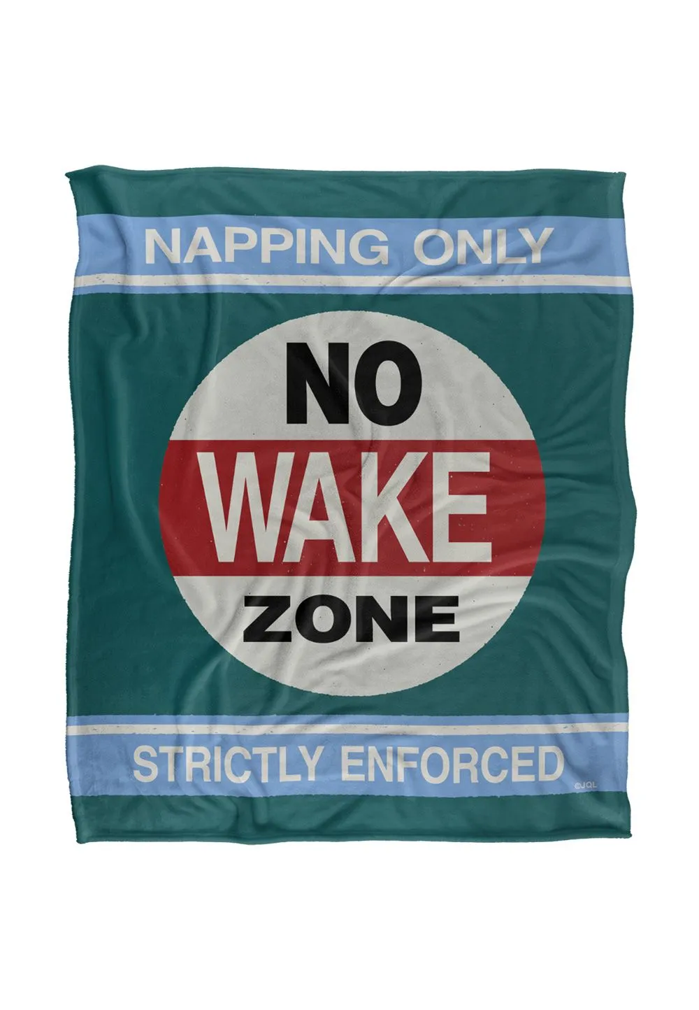 JQ Licensing James Piazza Coastal No Wake Zone Silky Touch Super Soft Throw Blanket 152 X 127 cm in White