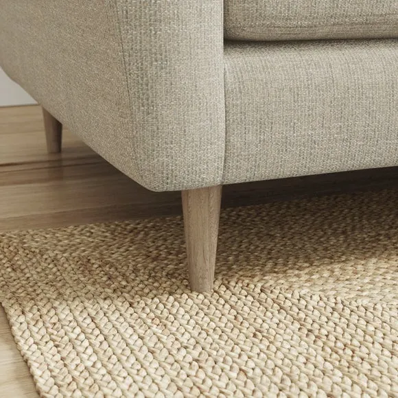 Sven Chunky Tonal Weave Large Corner Chaise Sofa 5