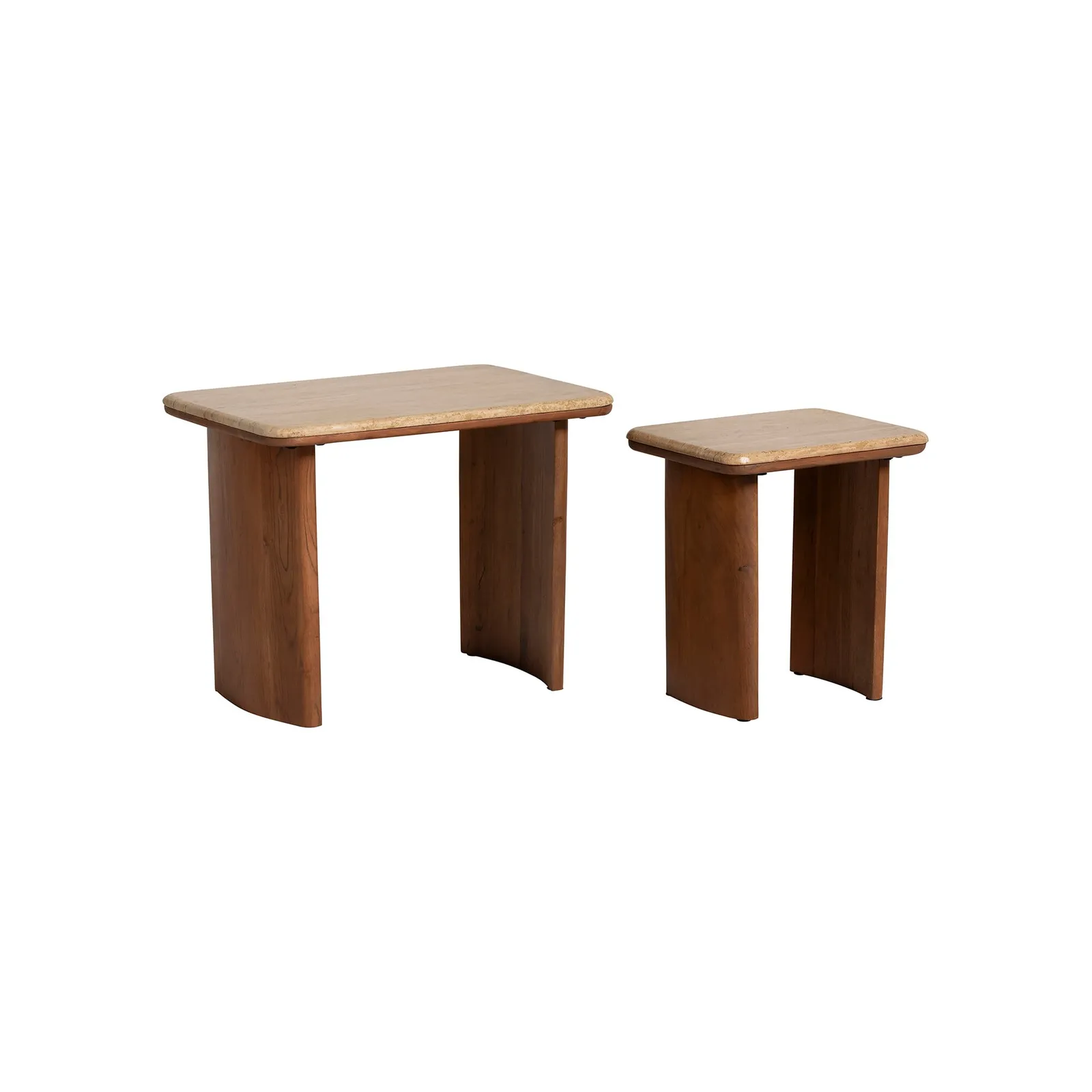 Zerina Set Of 2 Coffee Table 60X40X46, Brown Concrete | Barker & Stonehouse 3