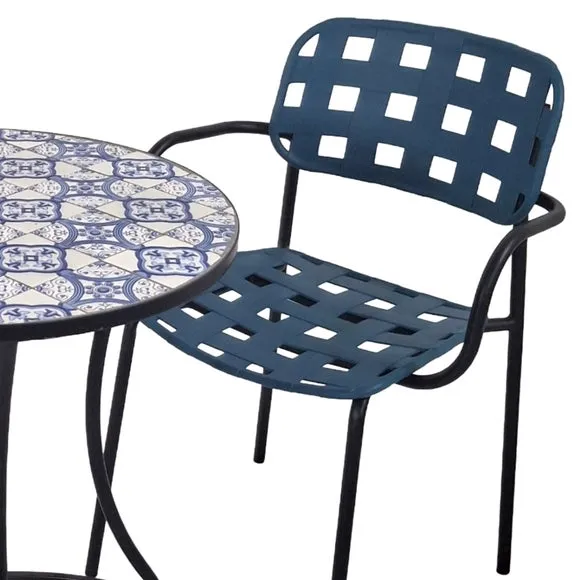 Nashville Bistro Table with 2 Karin Armchairs 3