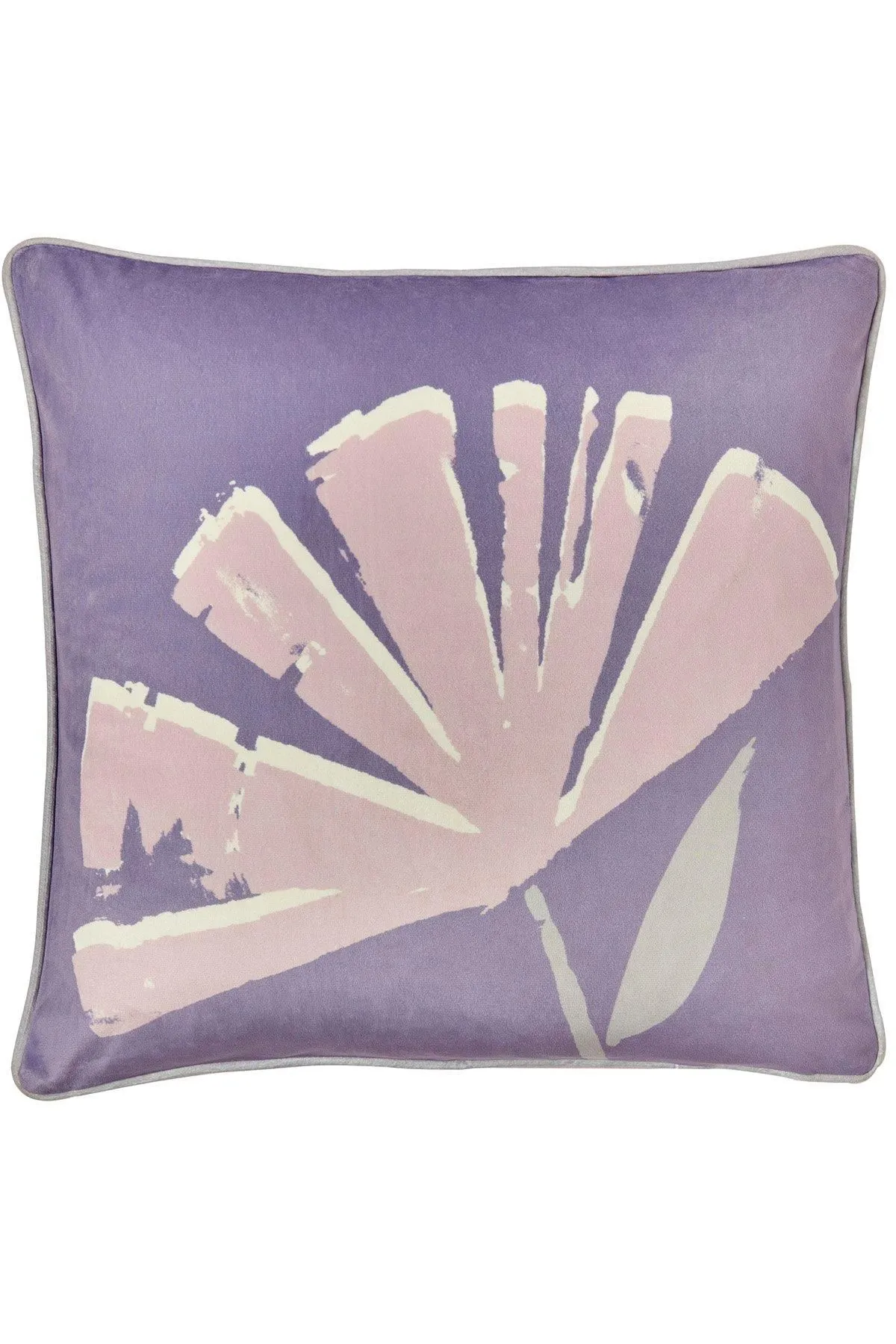 Fusion 'Alma' Soft Touch Velvet Filled Cushion in Lilac
