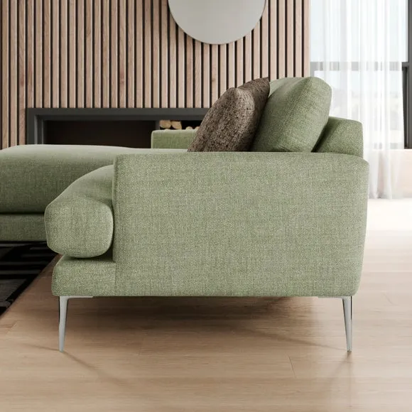 Lawson Chunky Tonal Weave Corner Chaise Sofa 2