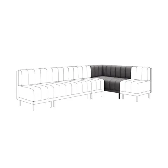 Amali Corner Dining Bench, Faux Leather 1