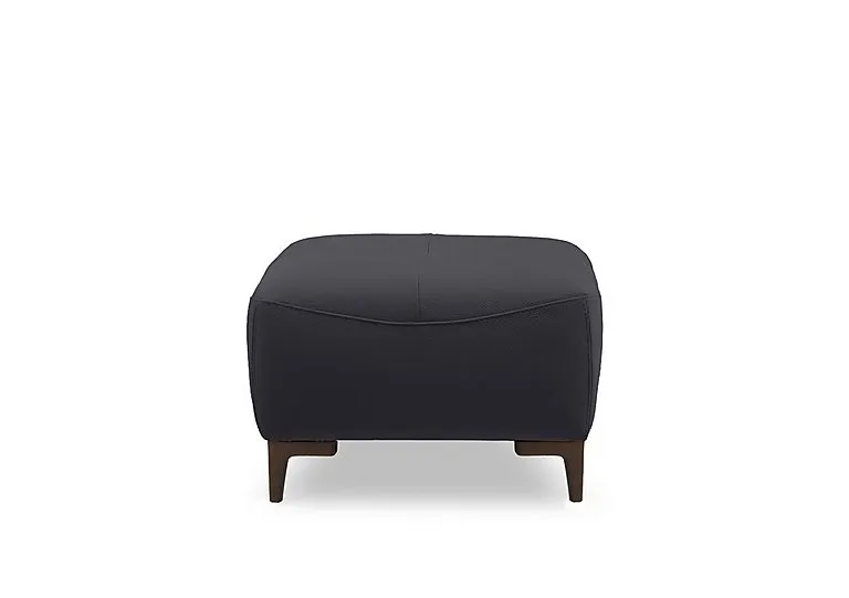 Marconi Leather Footstool - Torello Blu