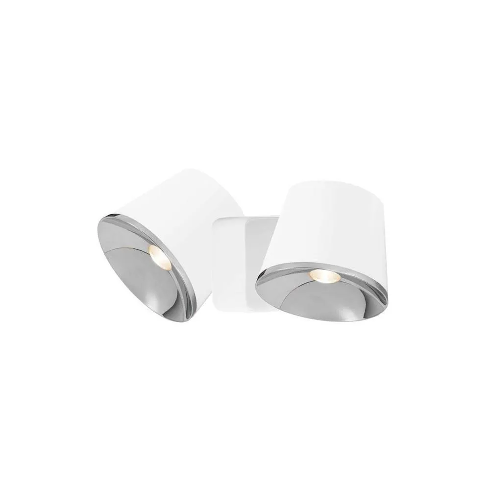 Netlighting Drone Integrated LED Dome Wall Ceiling Light Chrome White