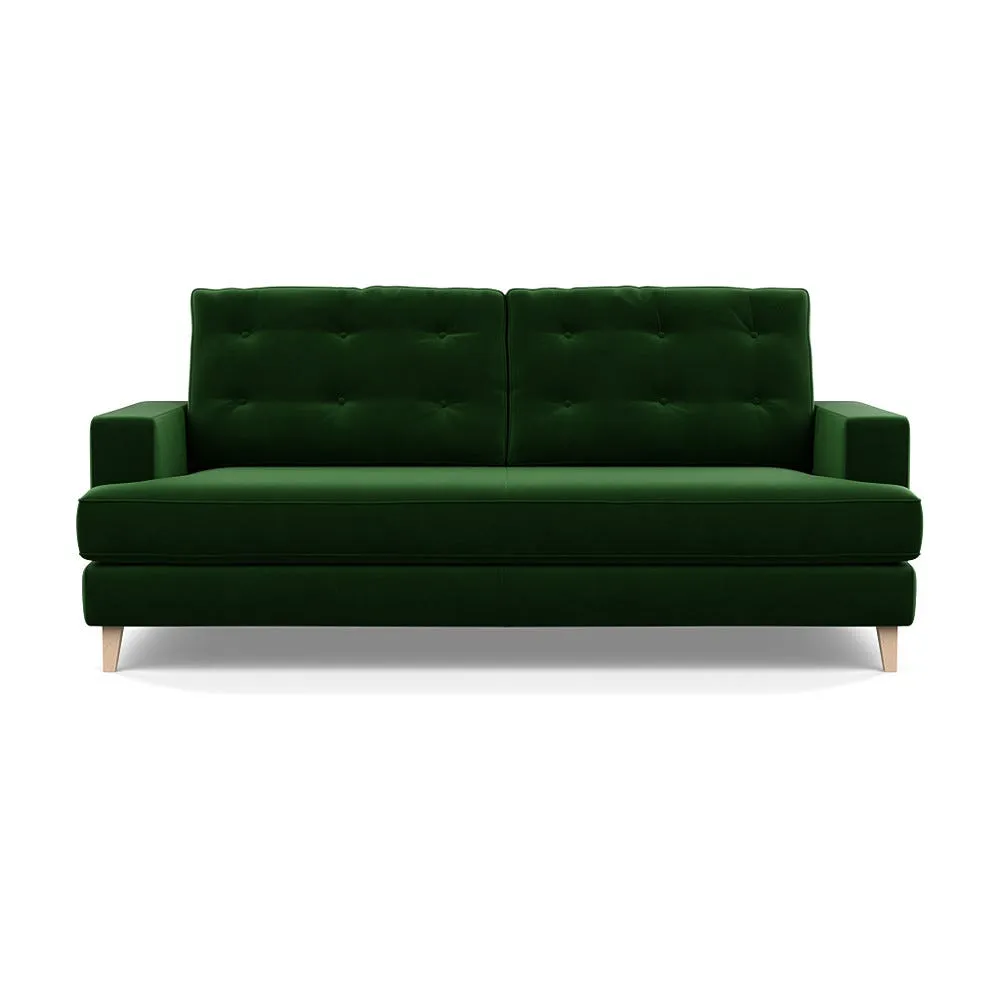 Heal's Mistral 3 Seater Sofa Smart Velvet Forest Natural Feet 1
