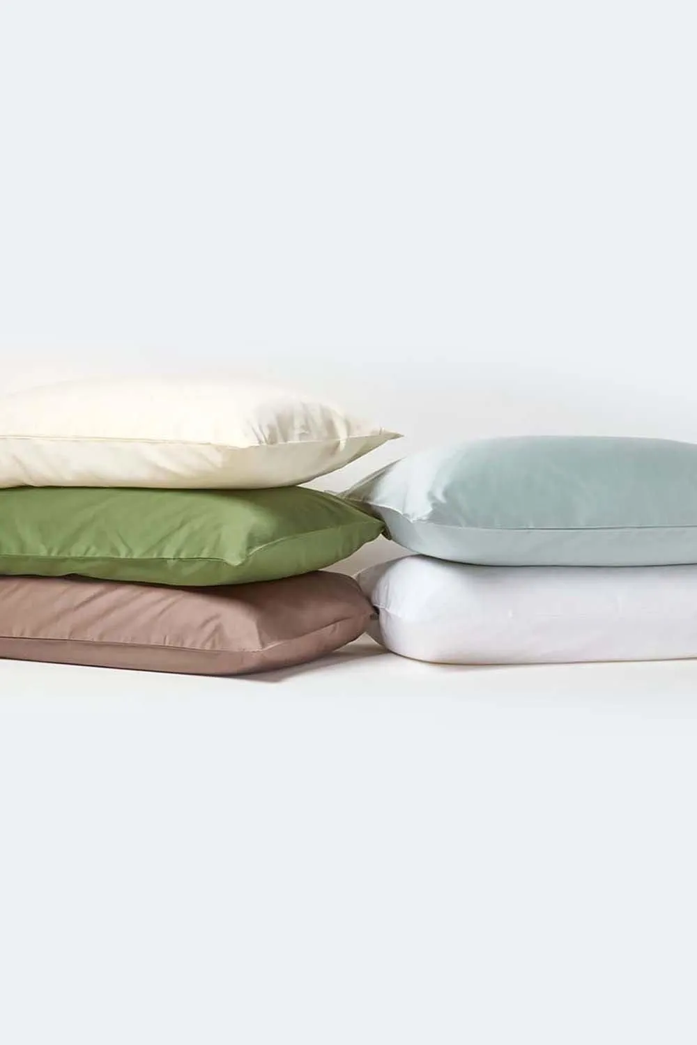 Homescapes Sateen Cotton Fitted Sheet 12 inch 400 Thread Count in Green 5