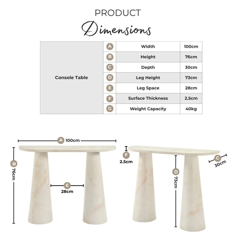 FurnitureboxUK Palma Marble Effect Console Table in Green 2