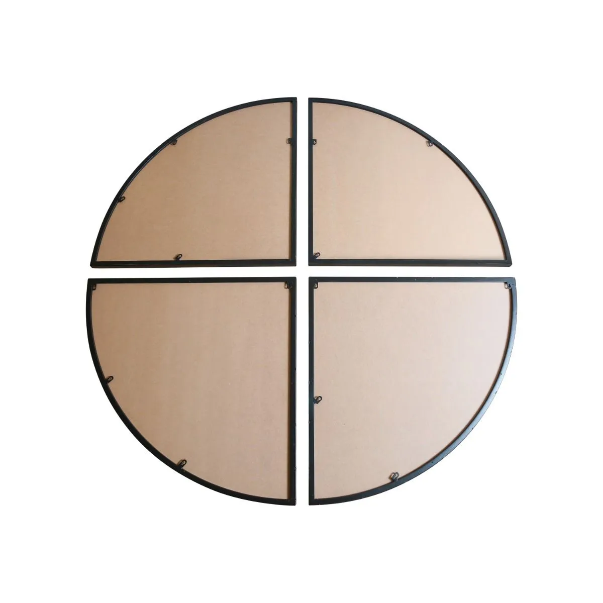 MirrorOutlet New Black XL Circular Metal Wall Mirror 70" X 70" (180 x 180CM) 6