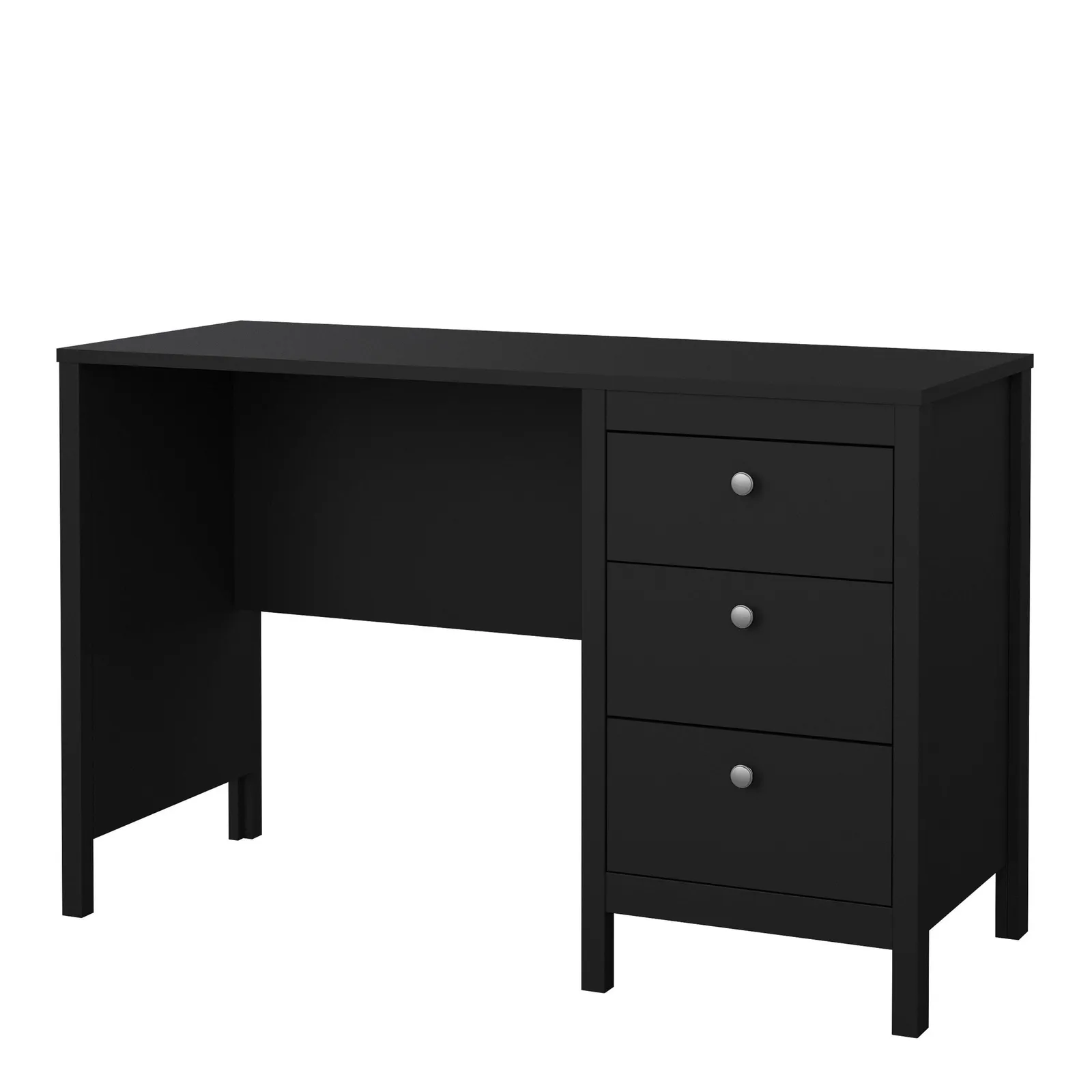 Furniture To Go Madrid Desk 3 Drawers in Black 3