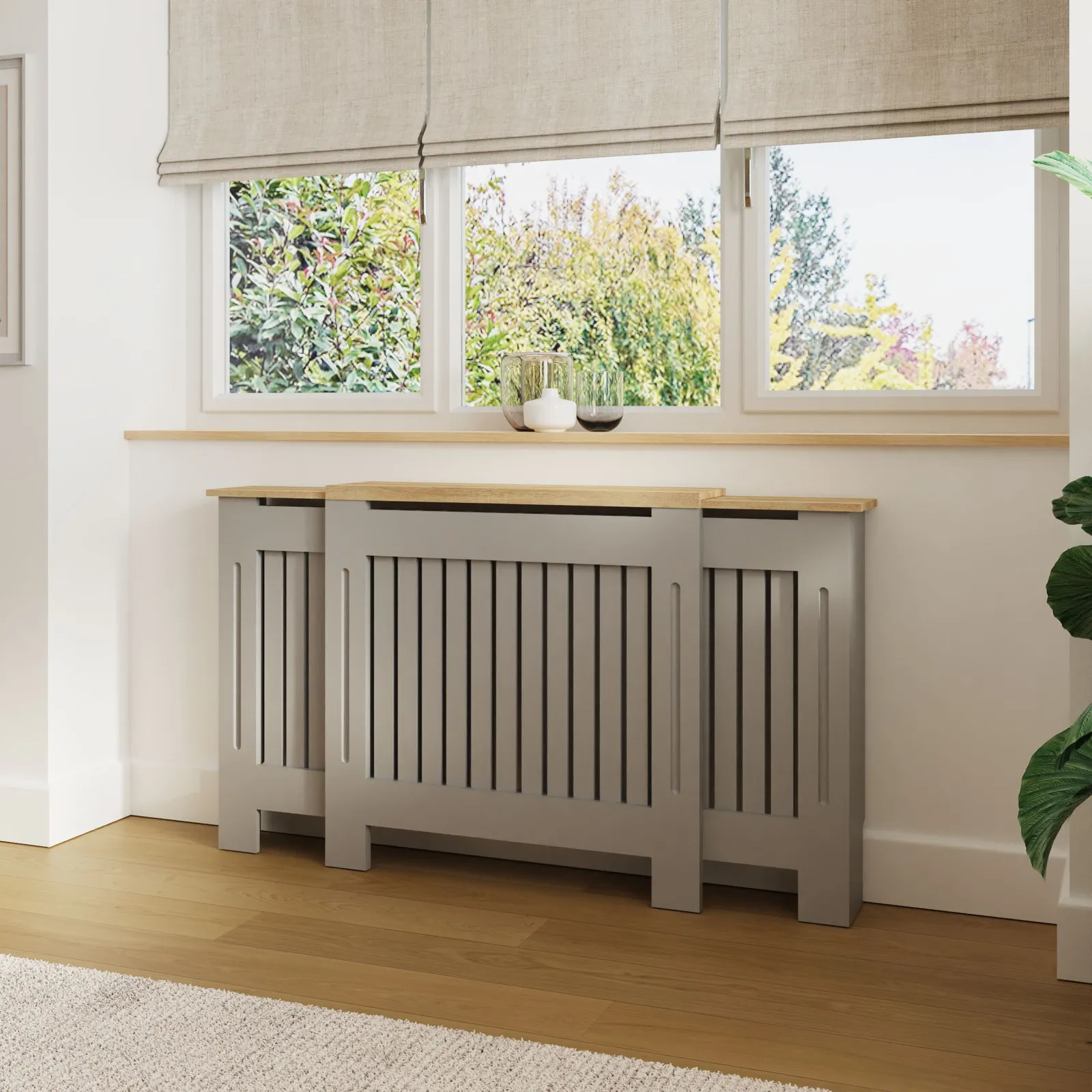 GFW Longslow Adjustable Radiator Cover in Grey 4