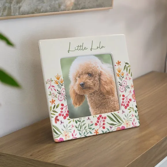 Personalised Floral Ceramic Photo Frame 3