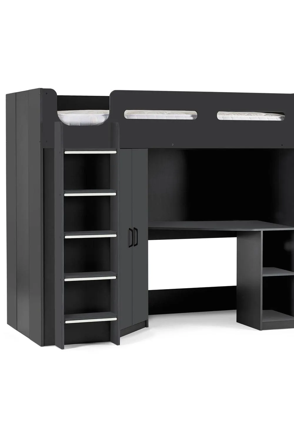 Julian Bowen Hercules Highsleeper Loft Bed with Desk in Dark Grey 2