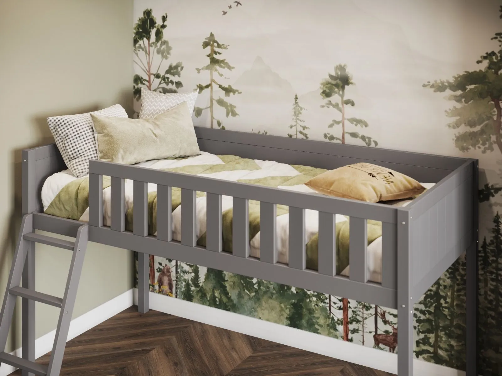 Flair Bea Mid Sleeper Cabin Bed in Grey 2