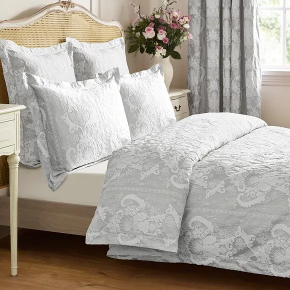 Dorma Vivana Damask 100% Cotton Duvet Cover & Pillowcase Set 4