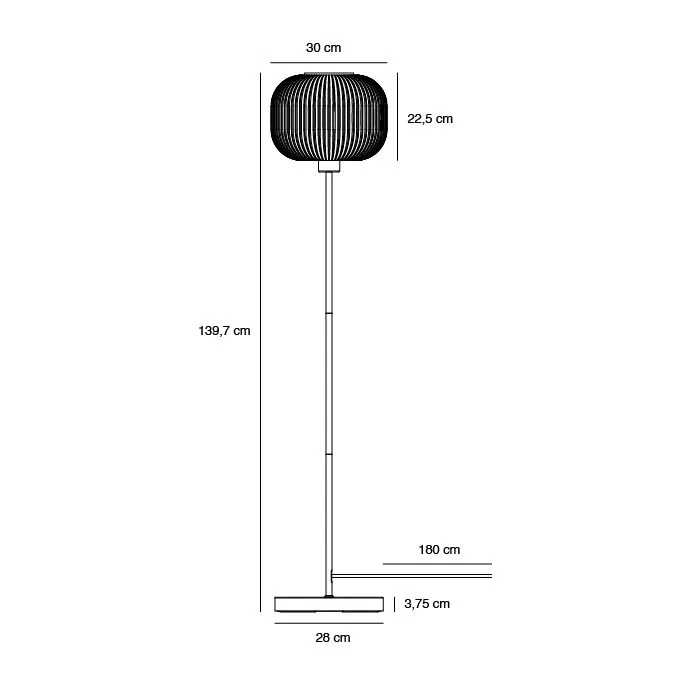 Nordlux Milford Floor Lamp White Metal Livingroom E27 Switch 5