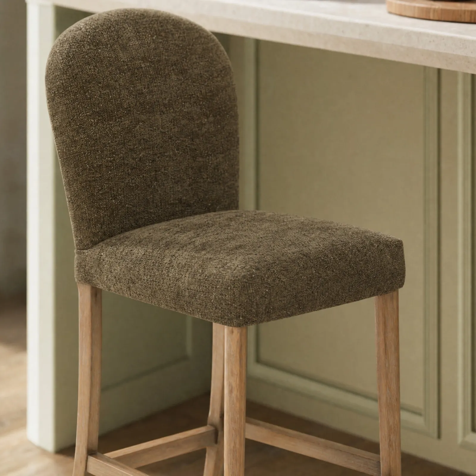 Maurice Counter Stool, Green Boucle | Barker & Stonehouse 3