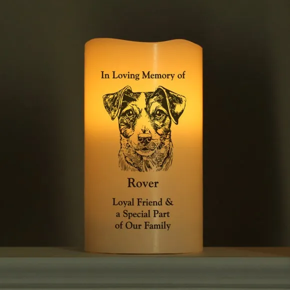 Personalised Dog Breed Memorial LED Candle 4